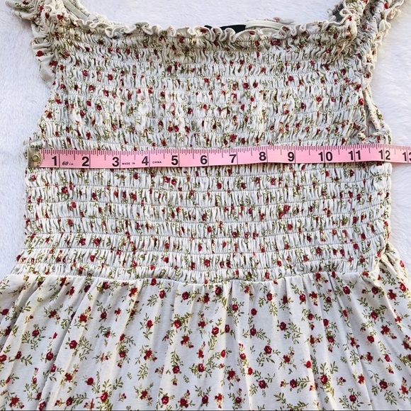 Forever 21, Off the Shoulder Floral Mini Dress with Rouched Top - Picture 14 of 15